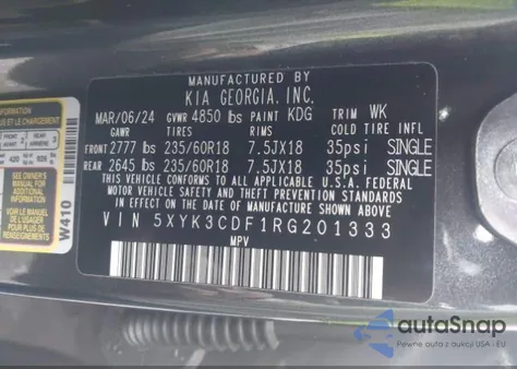 2024 Kia Sportage Ex from USA, damaged, VIN 5XYK3CDF1RG201333